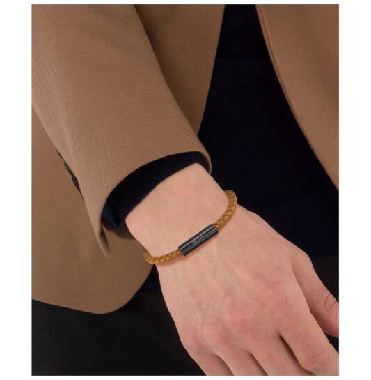  Woven bracelet - Leather - 19cm