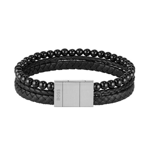  Lederarmbänder - Edelstein - 19cm