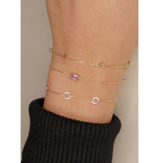Medina Amethyst Bracelet - 5x3mm - 16-17-18cm - 585