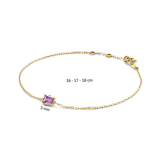 Medina Amethyst Bracelet - 5x3mm - 16-17-18cm - 585