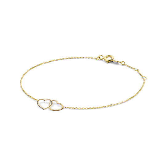 Double Heart Bracelet - 16-17-18cm - 585