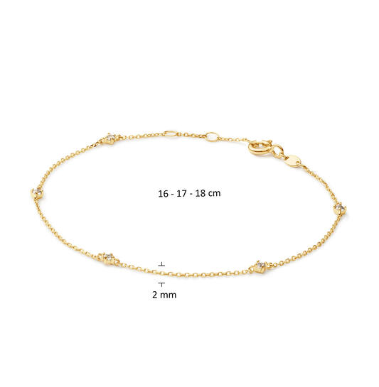 Jackie White Topaz Bracelet - 16-17-18cm - 585
