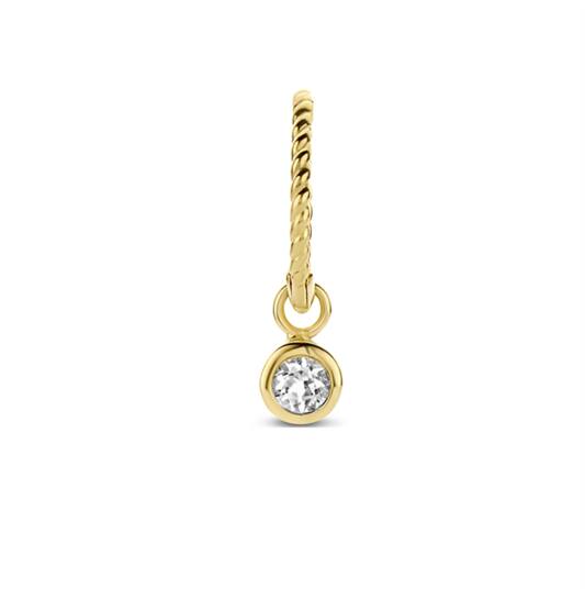 White Topaz Earcharm - 7x3mm - 585