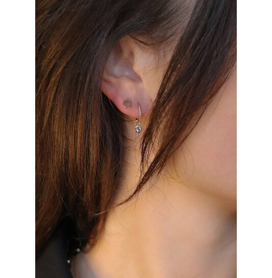 White Topaz Earcharm - 7x3mm - 585