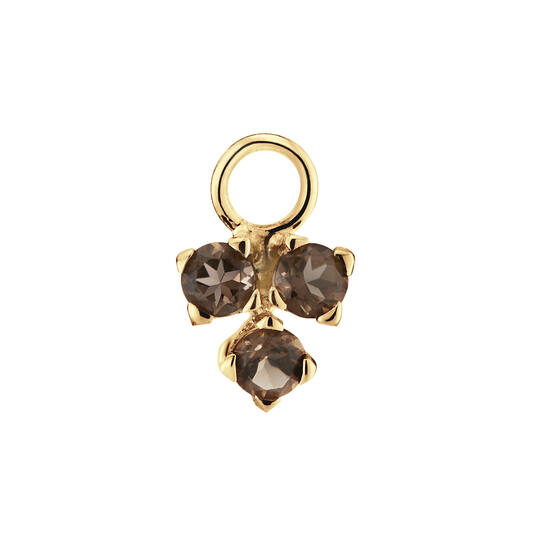 Triangle Smoky Quartz Earcharm - 3mm - 585