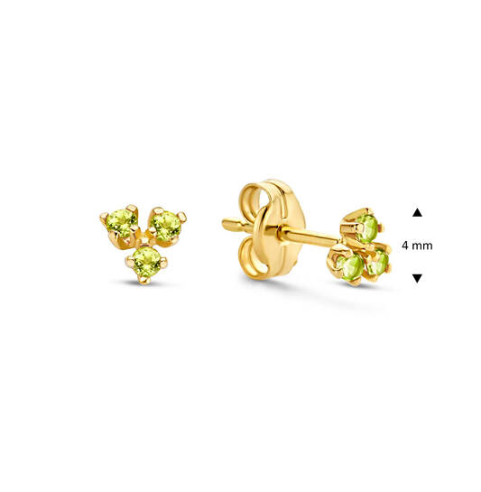 Triangle Emerald Studs - 3.7mm - 585