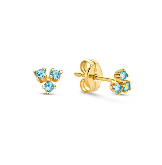 Triangle Topaz Studs - 3.7mm - 585