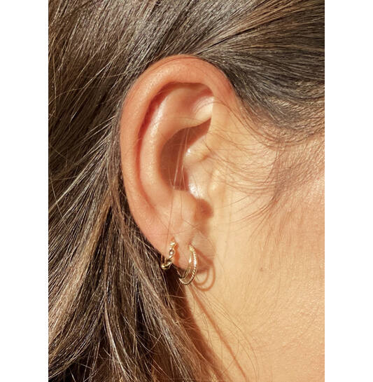 Twister Twin Hoops - 9x11mm - 585