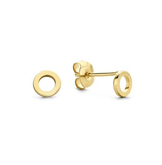 Circle Silhouette Studs - 5mm - 585