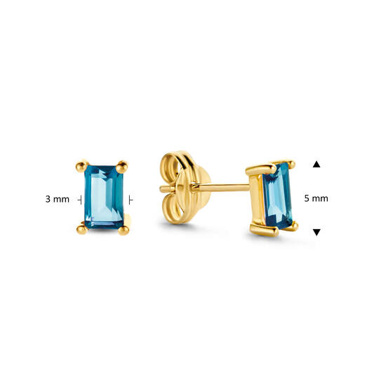 Medina Topaz Studs - 5x3mm - 585