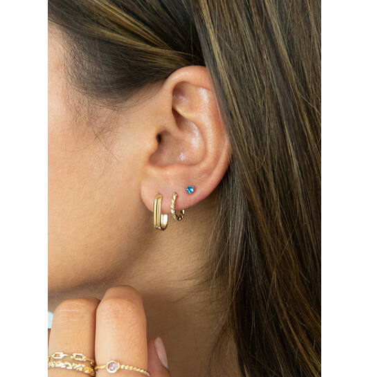 Grand Place Rectangle Earrings M - 12 mm - 585