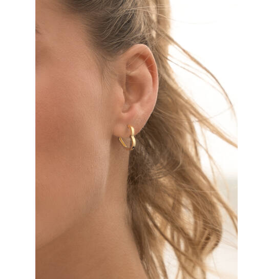 Hugging Heart Hoops - 12mm - 585