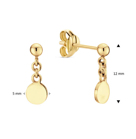 Dangling Disc Studs - 10mm - 585