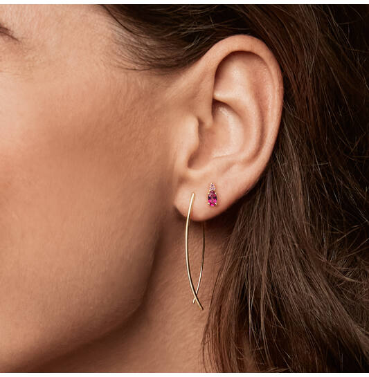 Vintage Pink Topaz Studs​ - 8mm - 585