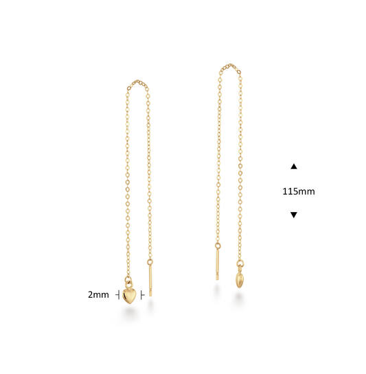 Amoureuse Threader Earrings  - 115mm - 585