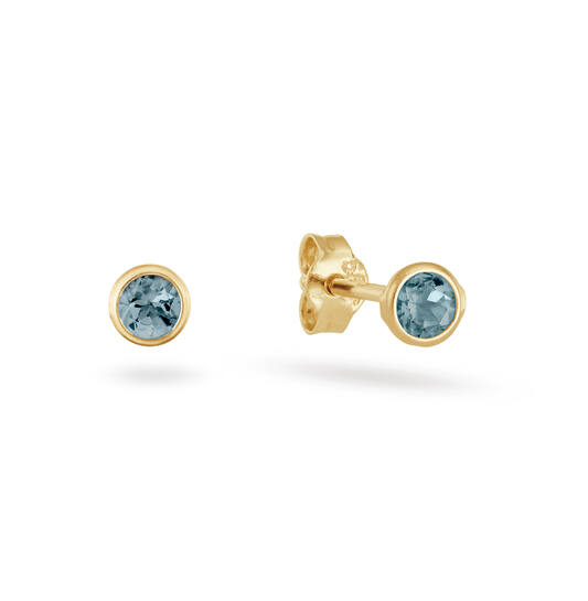 African Blue Topaz Studs - 3mm - 585