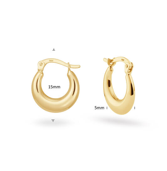 Crescent Hoops - 1,5cm - 585