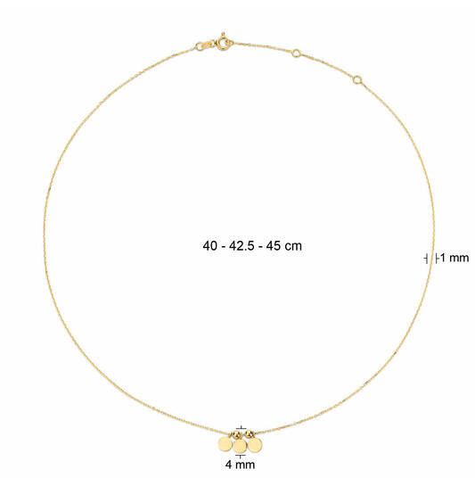 Swing Discs Necklace - 5mm - 40-42.5-45cm - 585