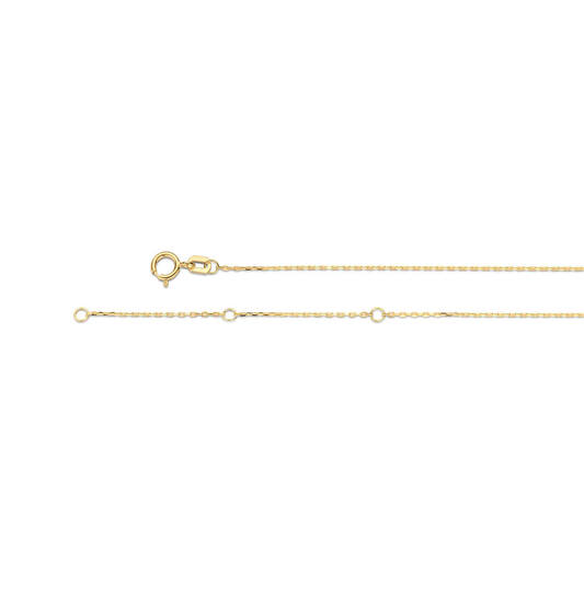Circle Silhouette Necklace - 11,3mm - 40-42,5-45cm - 585