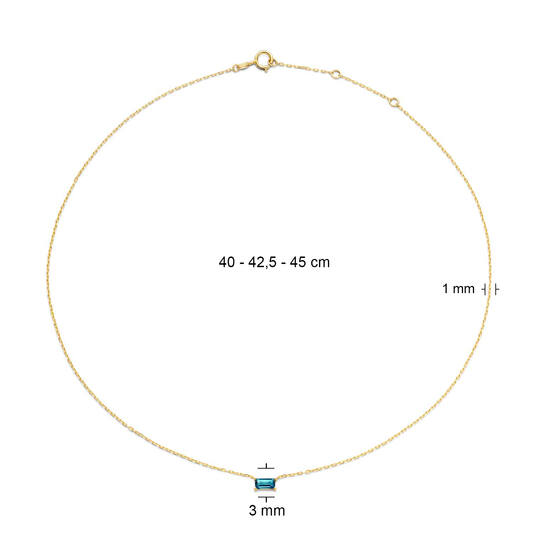 Medina Topaz Necklace - 38-40-42cm - 585