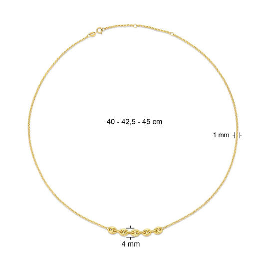 Macchiato Necklace - 5mm - 40/42,5/45cm - 585