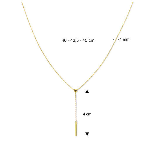 Gracia Long Necklace - 40-42,5-45mm - 585