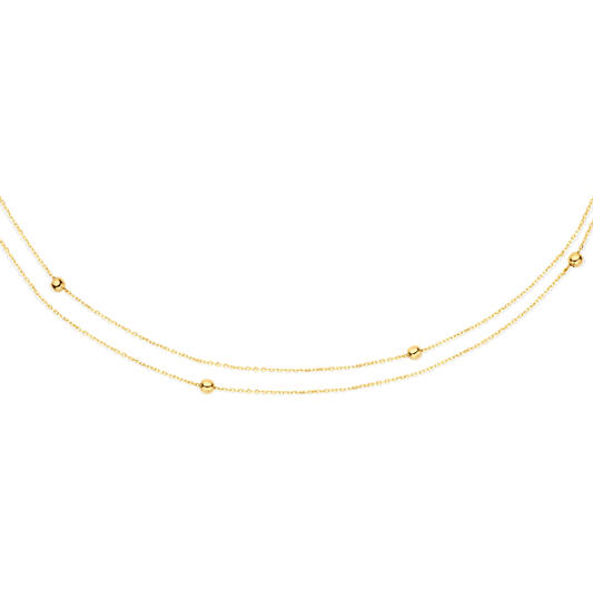 Double Bubble Necklace - 38-40-42cm - 585