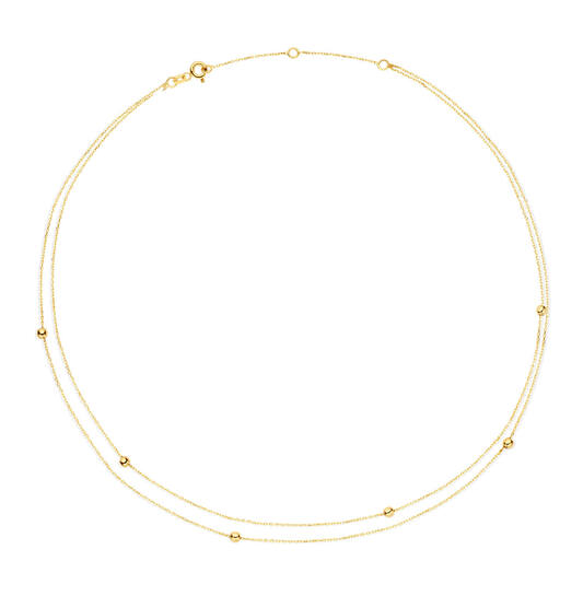 Double Bubble Necklace - 38-40-42cm - 585