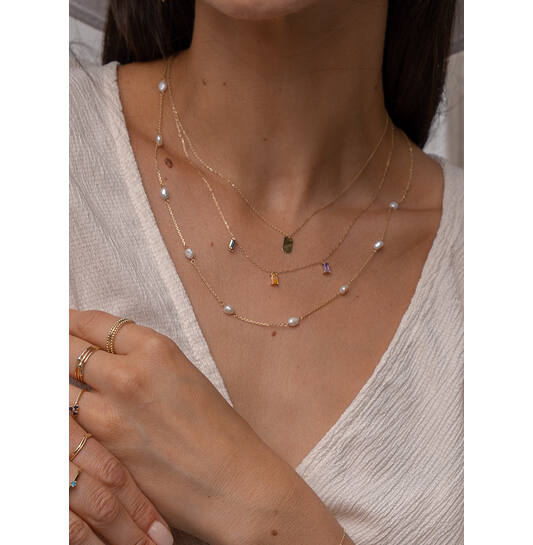 Initial Necklace - 40-42,5-45cm - 585