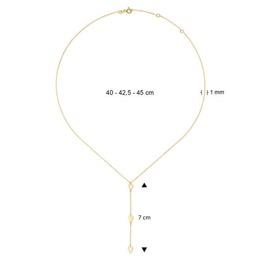 Cheek-Y Drop Necklace - 40-42,5-45cm - 585
