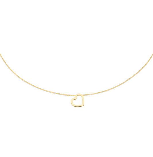 Swinging Heart Necklace - 40-42,5-45cm - 585