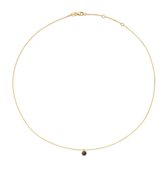 Black Agate Necklace - 40/42,5/45cm - 585