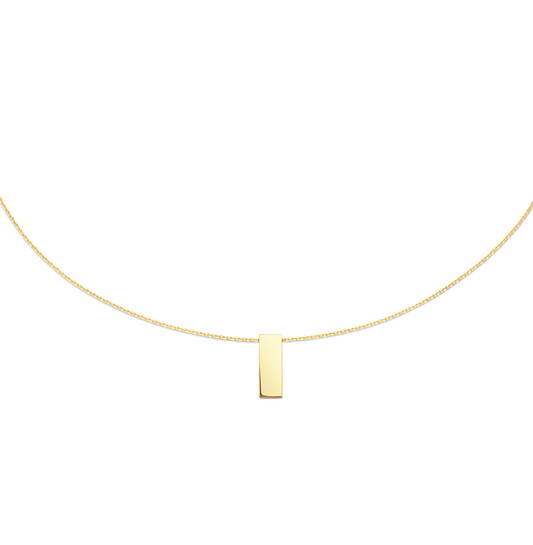 Engraving Bar Necklace - 40-42,5-45cm - 585