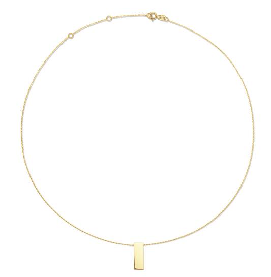 Engraving Bar Necklace - 40-42,5-45cm - 585