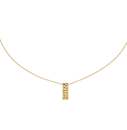 Engraving Bar Necklace - 40-42,5-45cm - 585