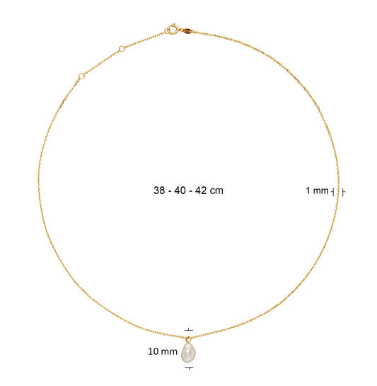 Jackie Pearl Of Vermeer Necklace - 40-42,5-45cm - 585