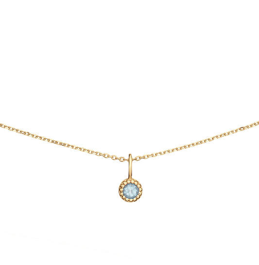 Grimaldi Blue Topaz Necklace  - 38-40-42cm - 585