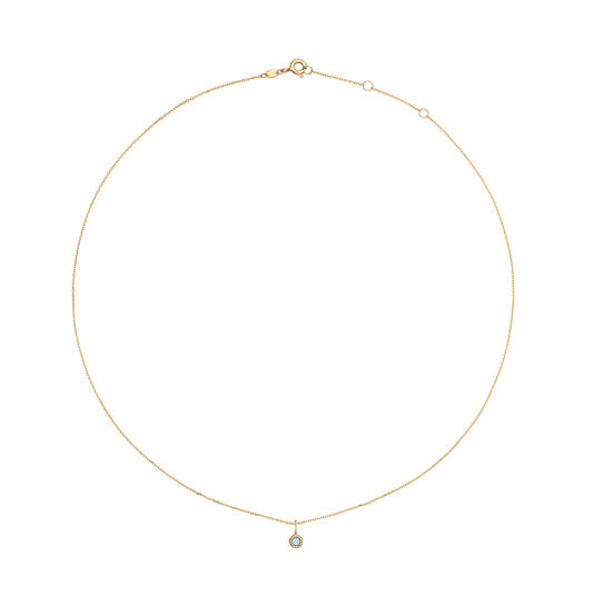 Grimaldi Blue Topaz Necklace  - 38-40-42cm - 585