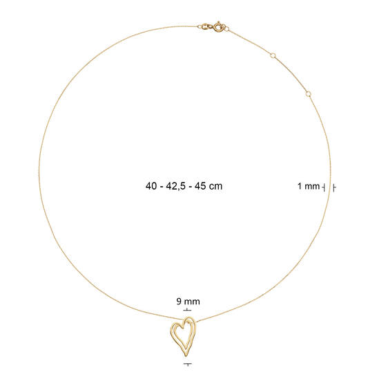 Jackie Cheers To Love Necklace - 40-42,5-45cm - 585
