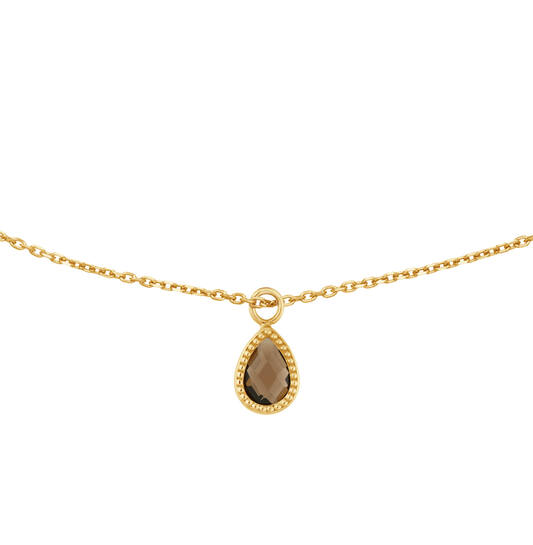 Jackie Amstel Smoky Quartz Necklace - 40-42,5-45cm - 585