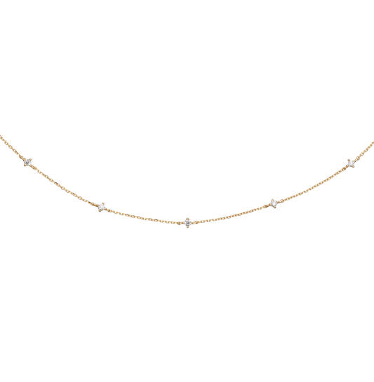 Jackie White Topaz Necklace - 45-47,5-50cm - 585