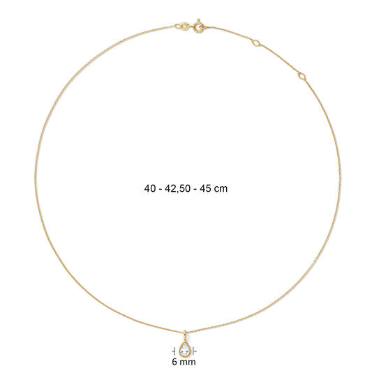 Amstel Pendant White Topaz -40-42,5-45cm - 585