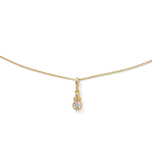 Leopard White Topaz Necklace - 38-40-42cm - 585