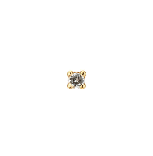 Square White Topaz Piercing - 3mm - 585