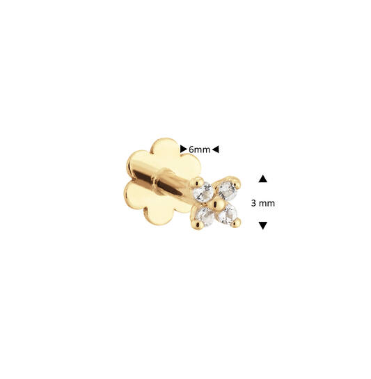 Bloom White Topaz Piercing - 3mm - 585