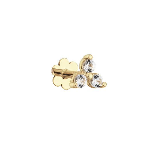 Triangle White Topaz Piercing - 5mm - 585