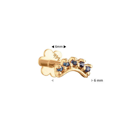 Curve Sapphire Piercing - 6mm - 585