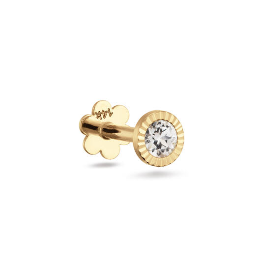 Vintage White Topaz Piercing  - 4mm - 585