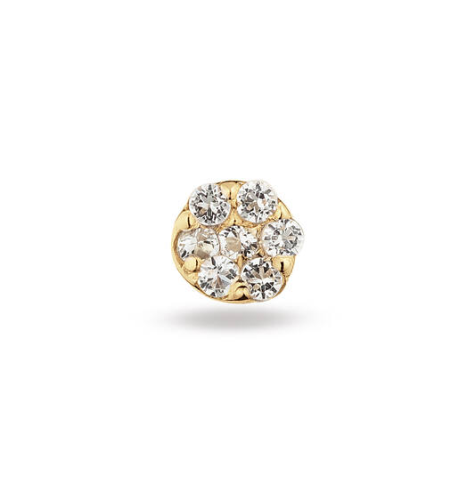 White Topaz Pave Piercing  - 4mm - 585