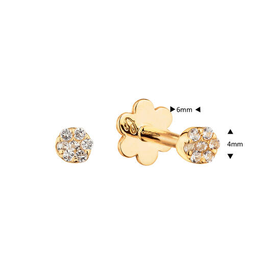 White Topaz Pave Piercing  - 4mm - 585